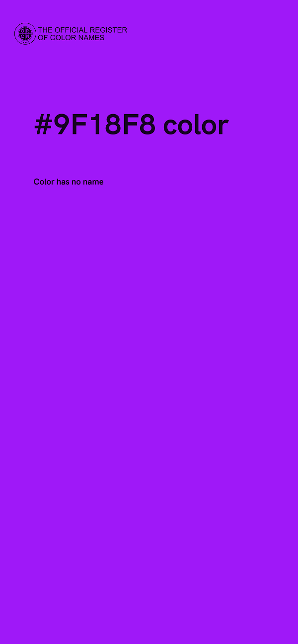 #9F18F8 color image