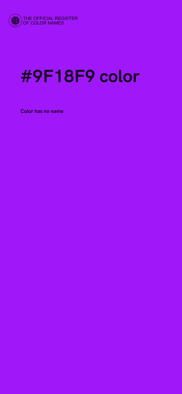 #9F18F9 color image