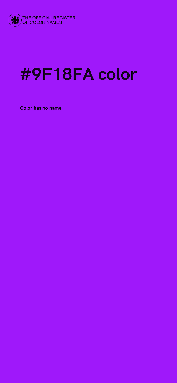 #9F18FA color image