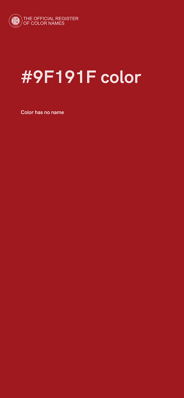 #9F191F color image