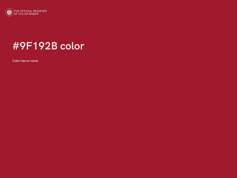 #9F192B color image