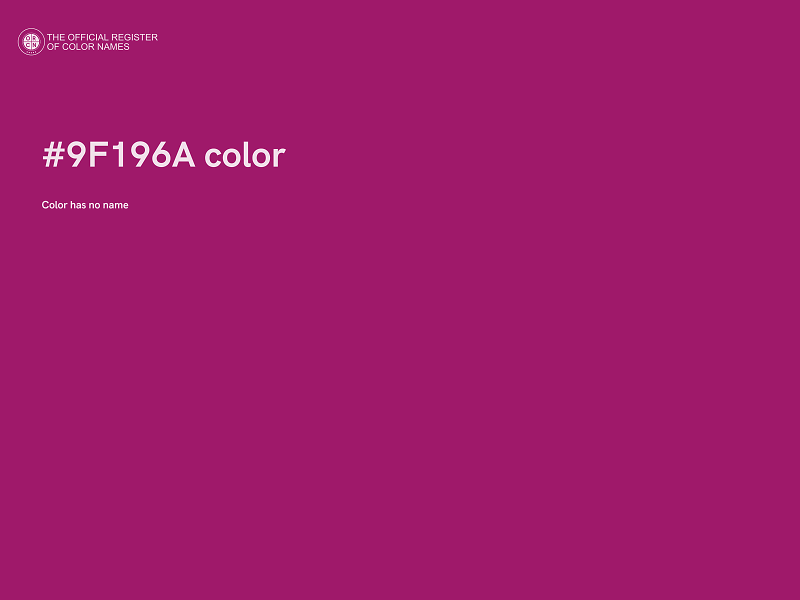 #9F196A color image