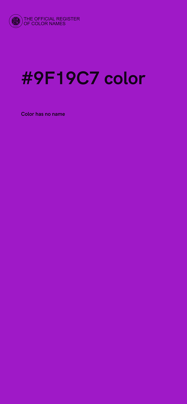 #9F19C7 color image