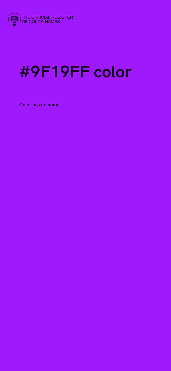 #9F19FF color image