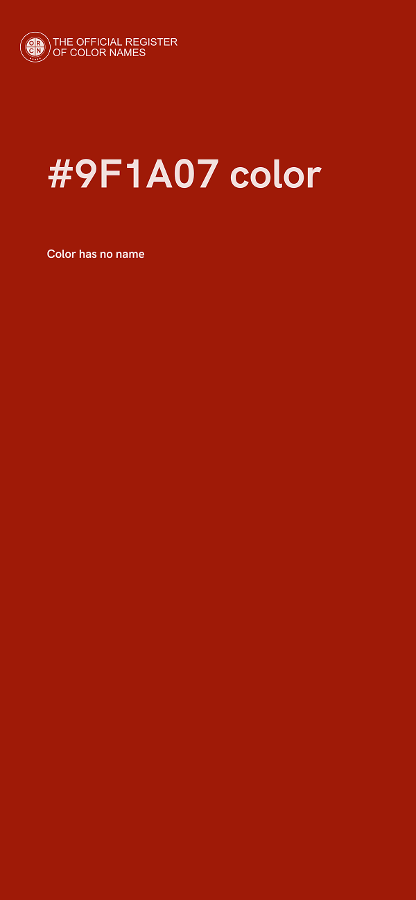 #9F1A07 color image