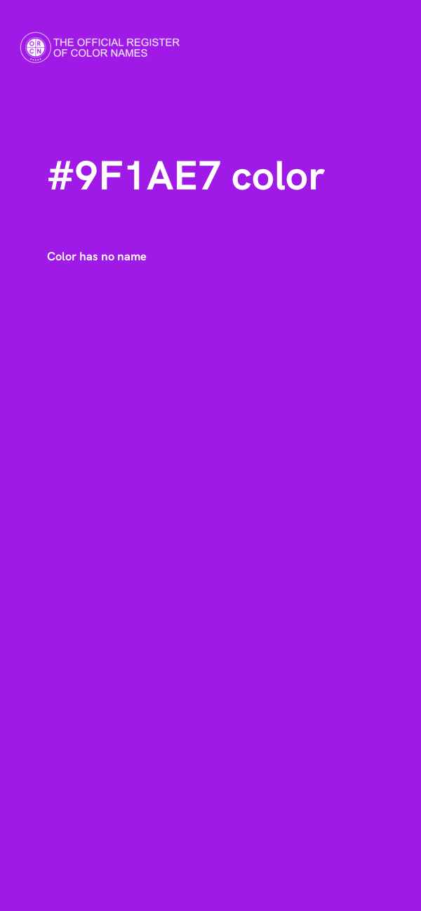 #9F1AE7 color image