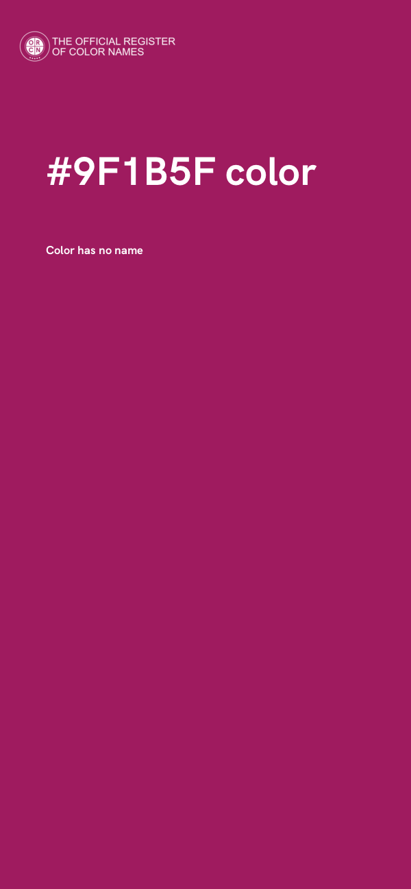 #9F1B5F color image