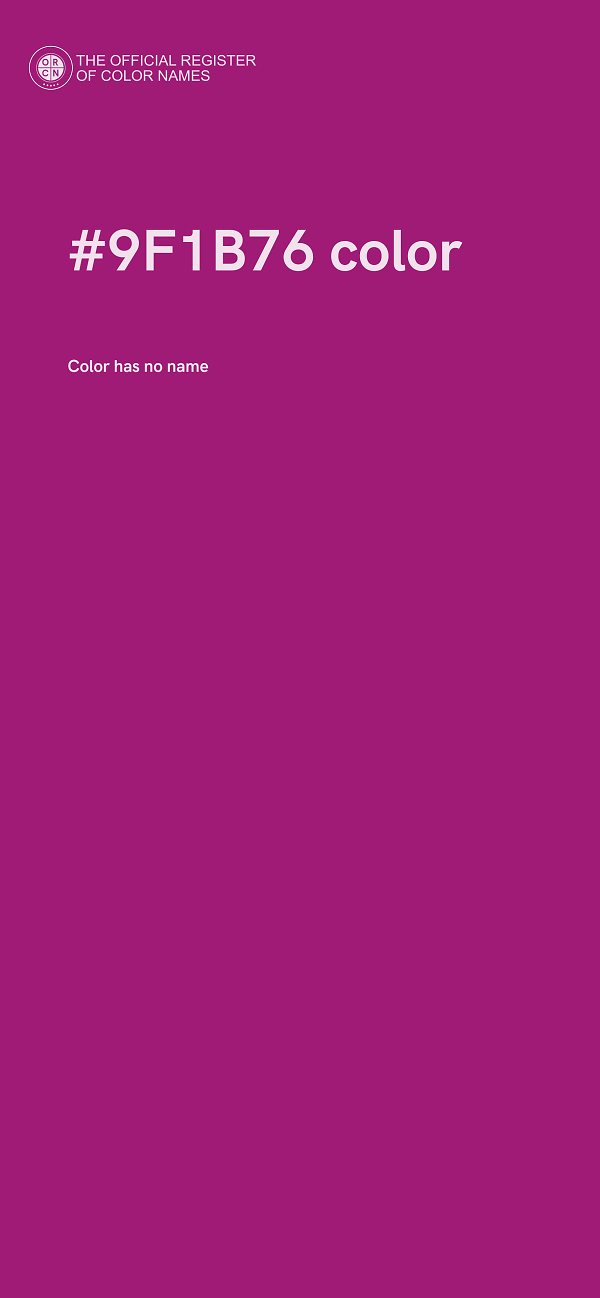 #9F1B76 color image
