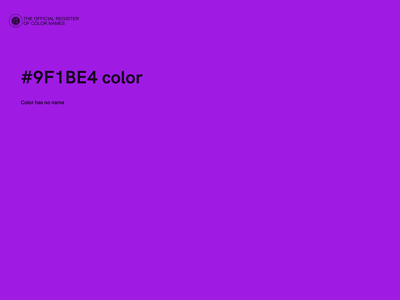 #9F1BE4 color image