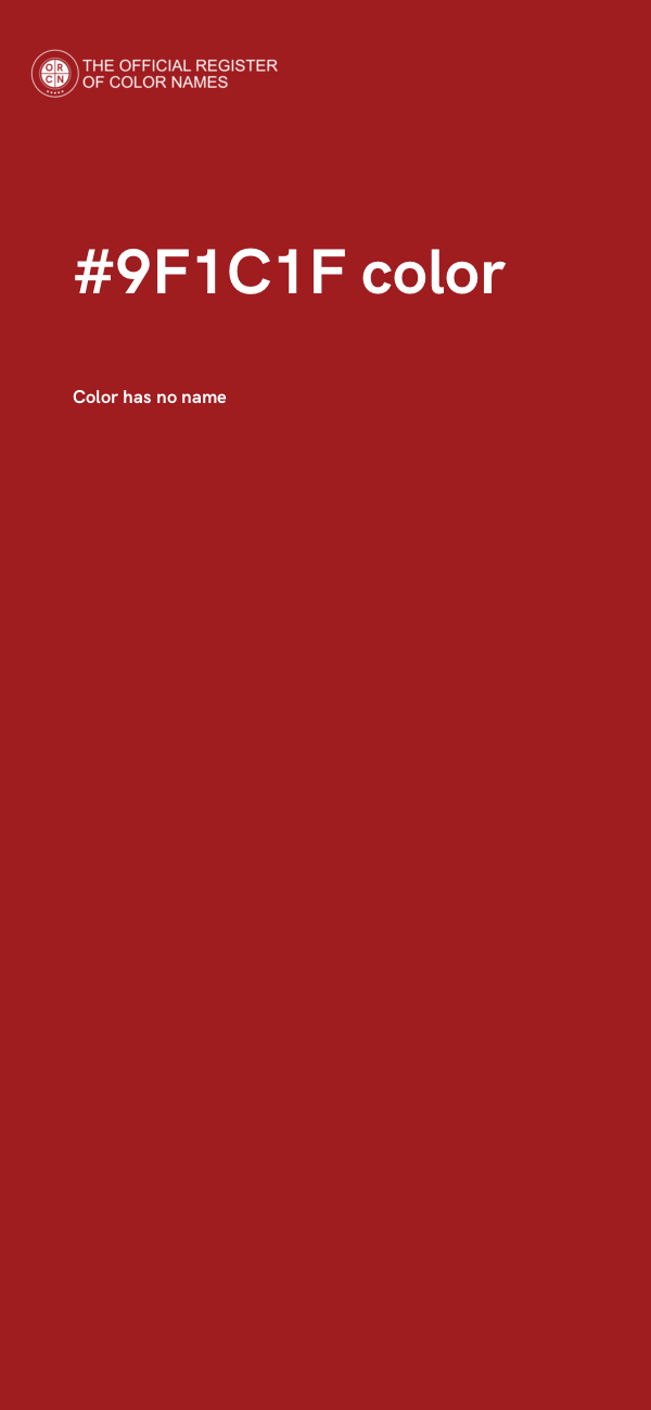 #9F1C1F color image