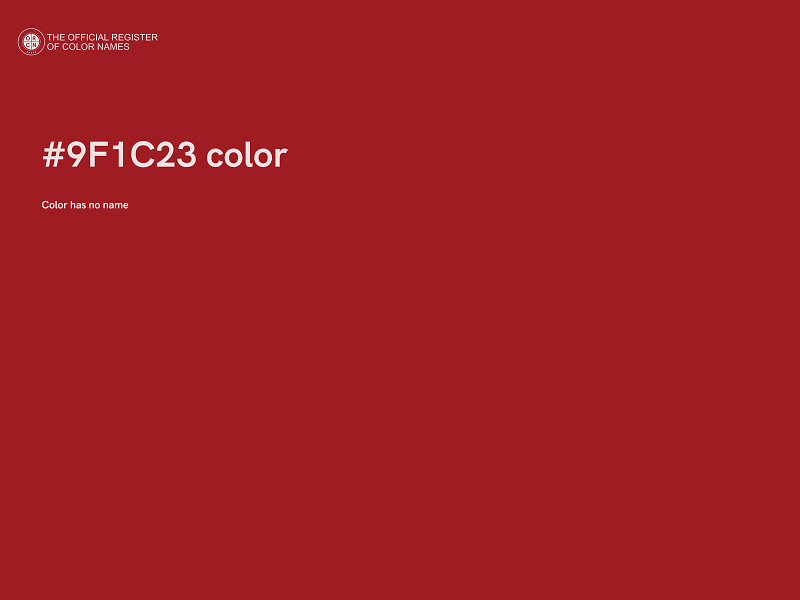 #9F1C23 color image