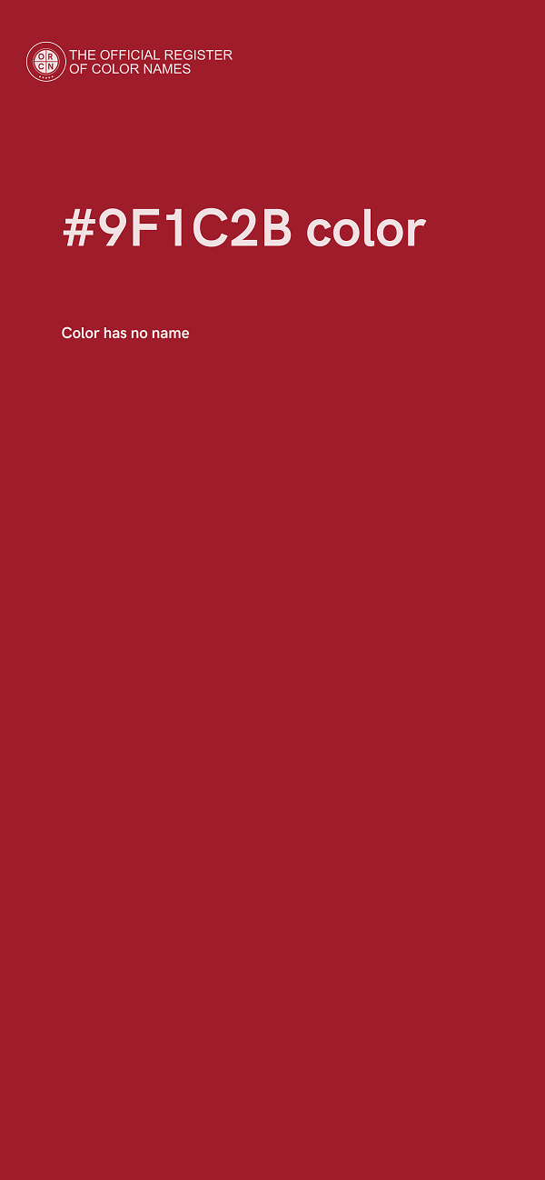 #9F1C2B color image