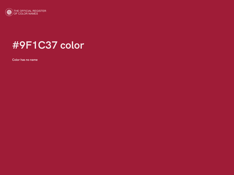 #9F1C37 color image