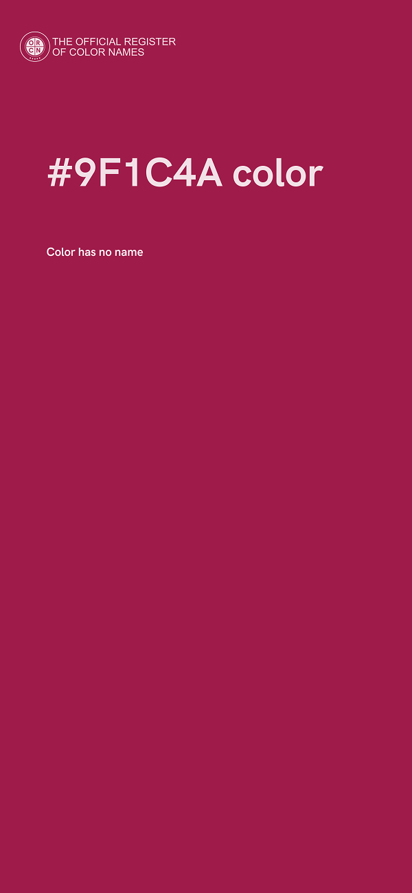 #9F1C4A color image