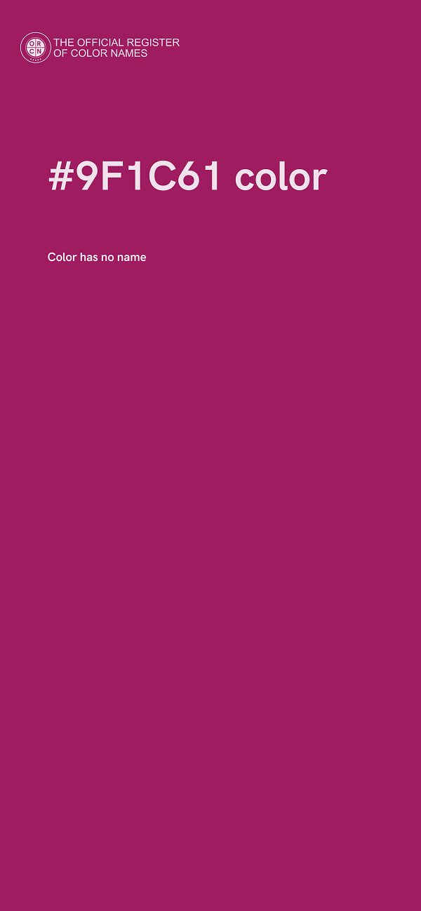 #9F1C61 color image