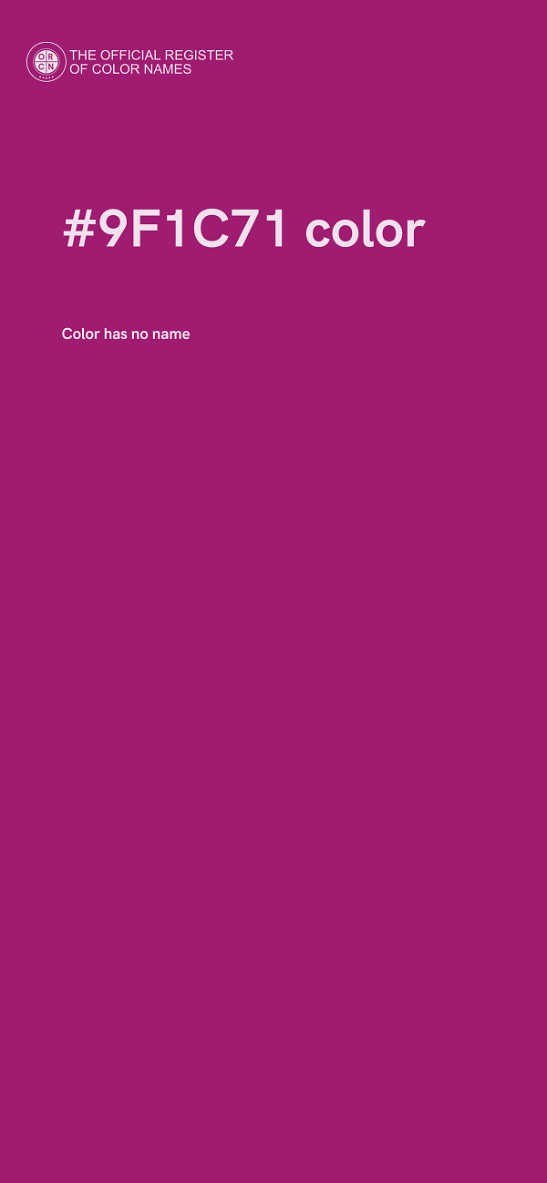 #9F1C71 color image