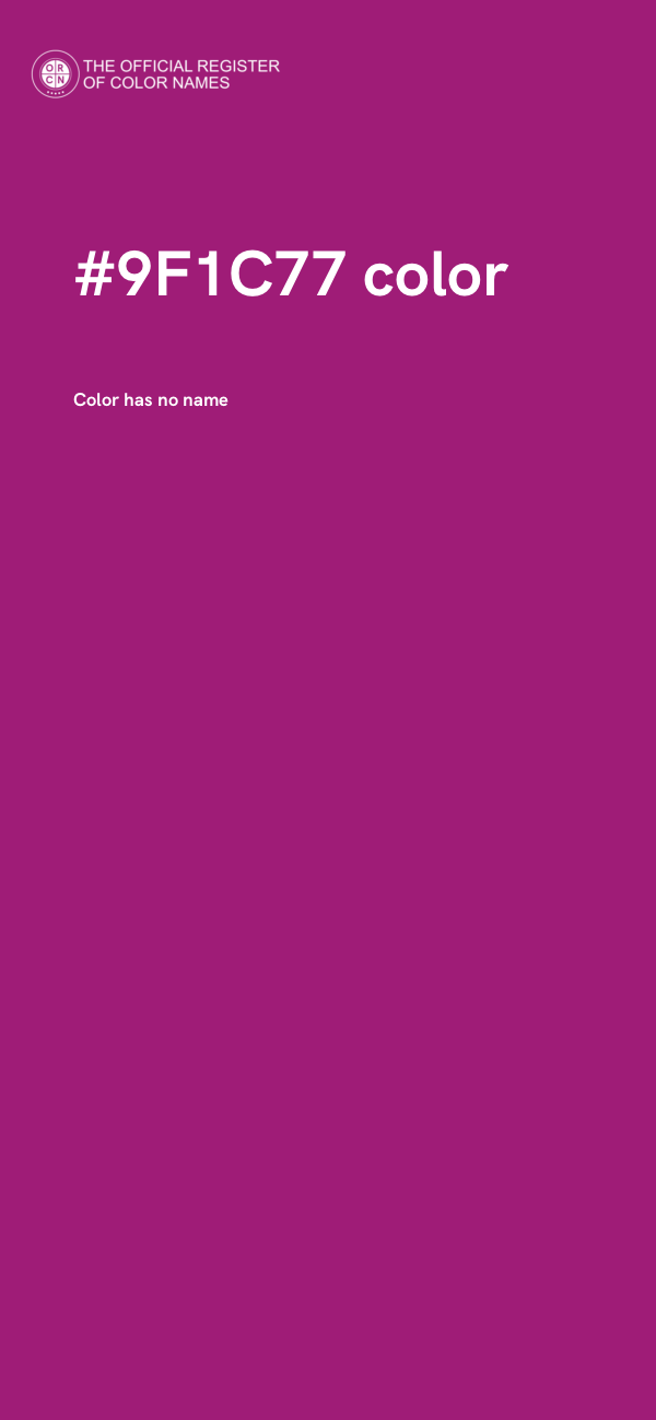 #9F1C77 color image