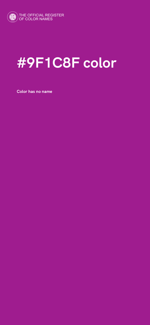 #9F1C8F color image