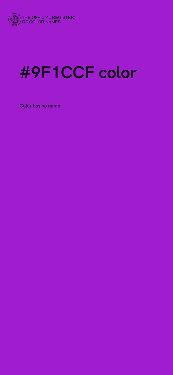 #9F1CCF color image