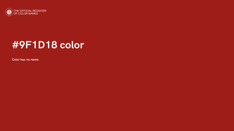 #9F1D18 color image