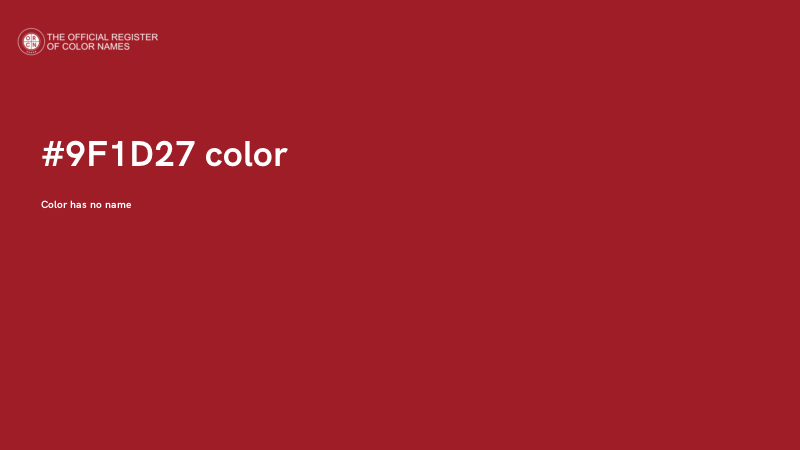 #9F1D27 color image