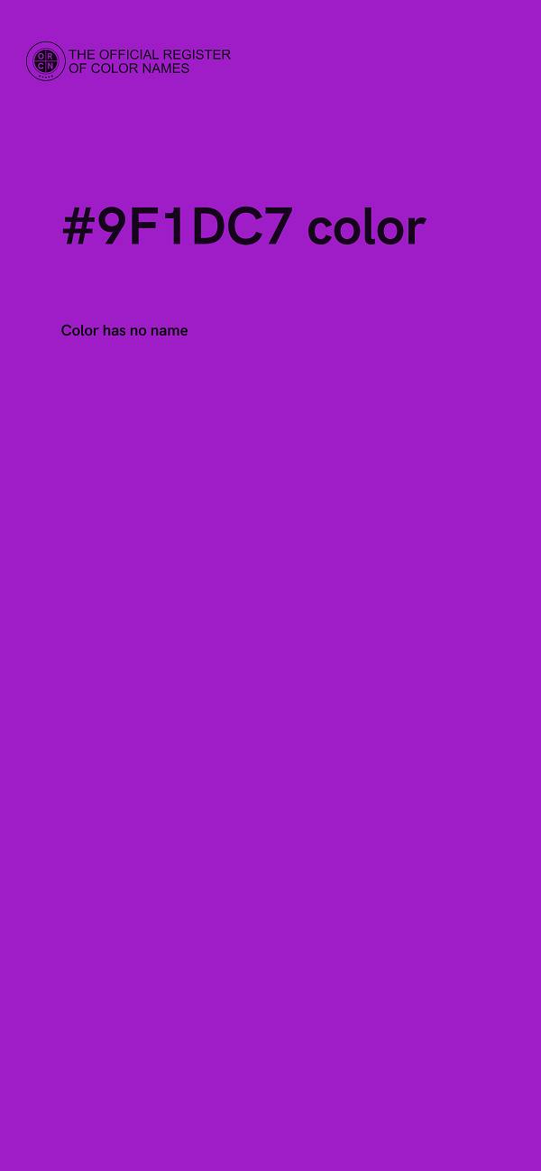 #9F1DC7 color image