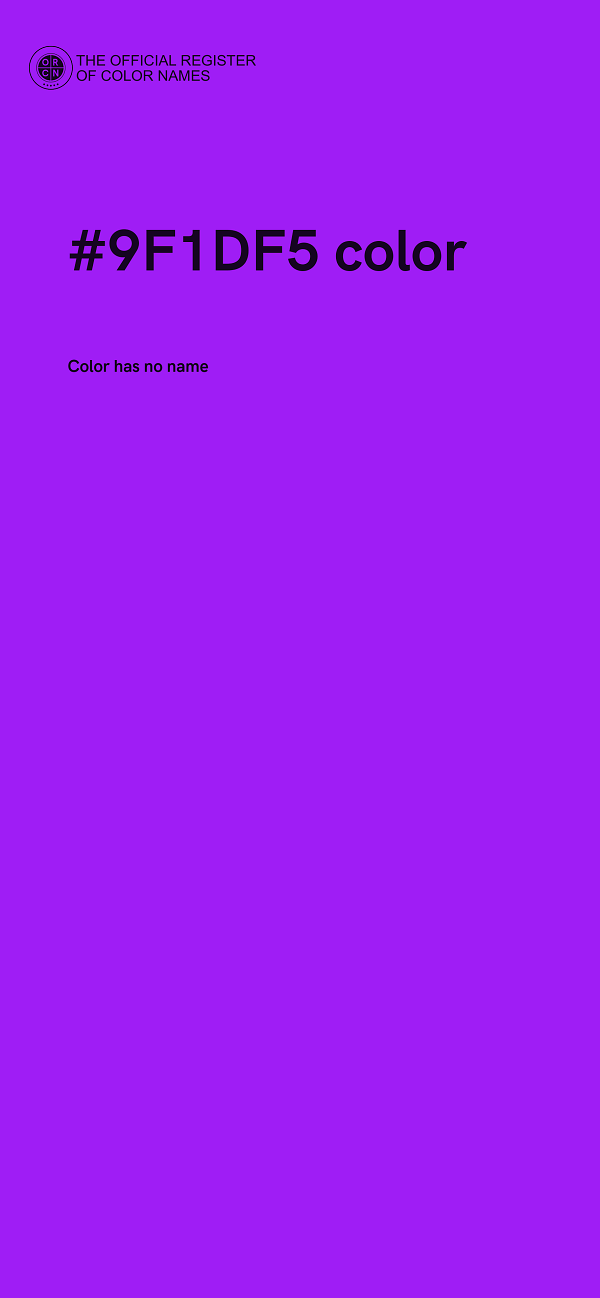 #9F1DF5 color image