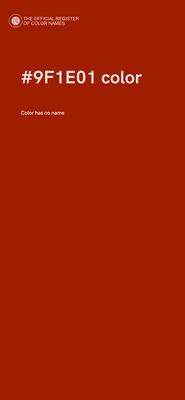 #9F1E01 color image