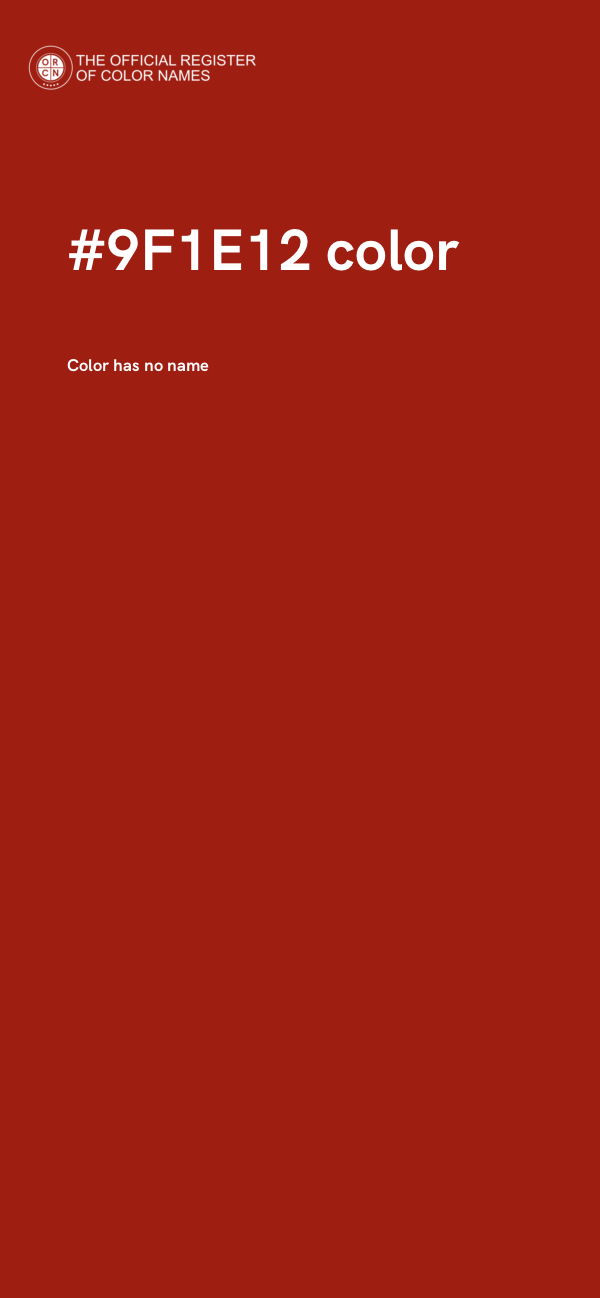 #9F1E12 color image