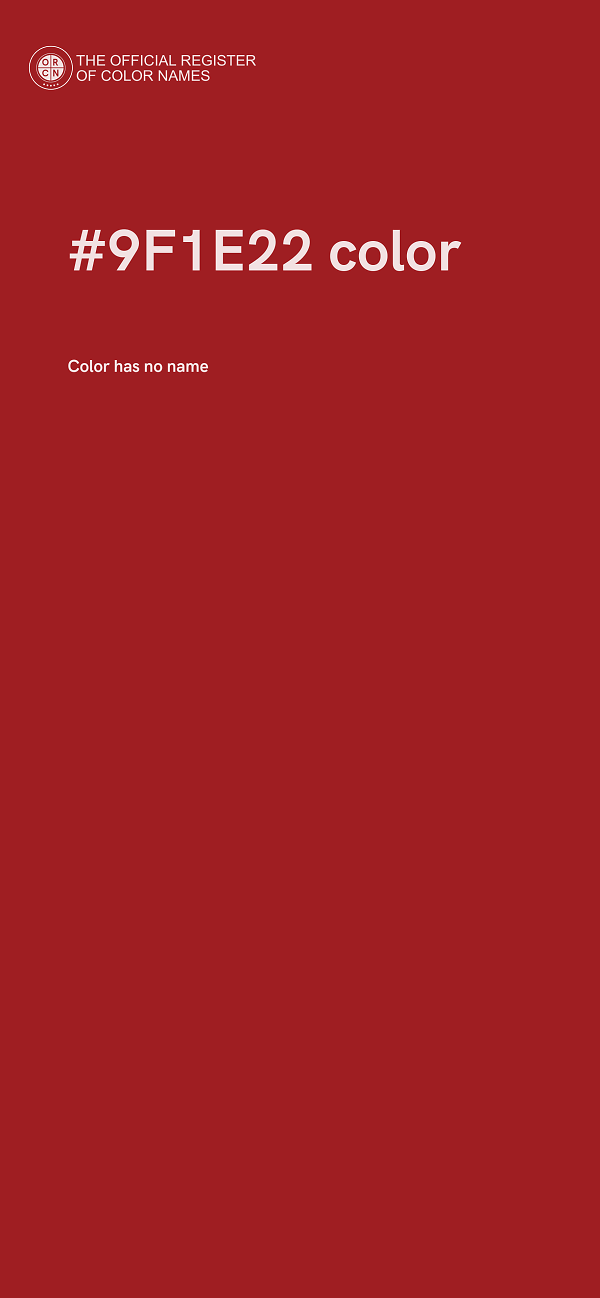 #9F1E22 color image