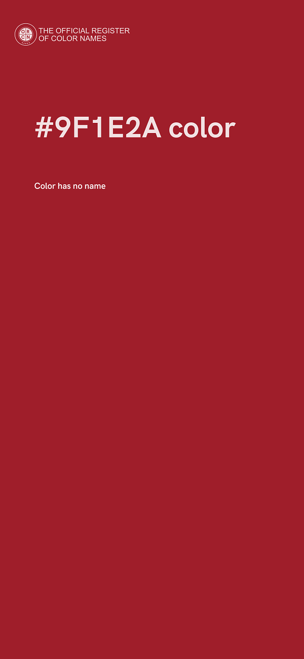 #9F1E2A color image