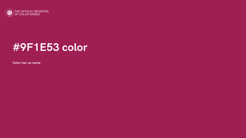 #9F1E53 color image