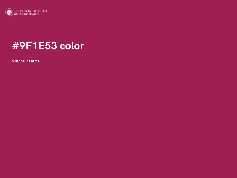 #9F1E53 color image