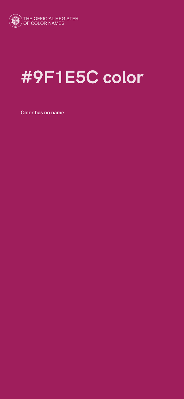 #9F1E5C color image