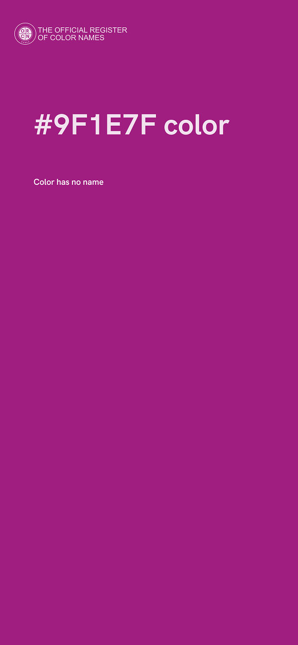 #9F1E7F color image