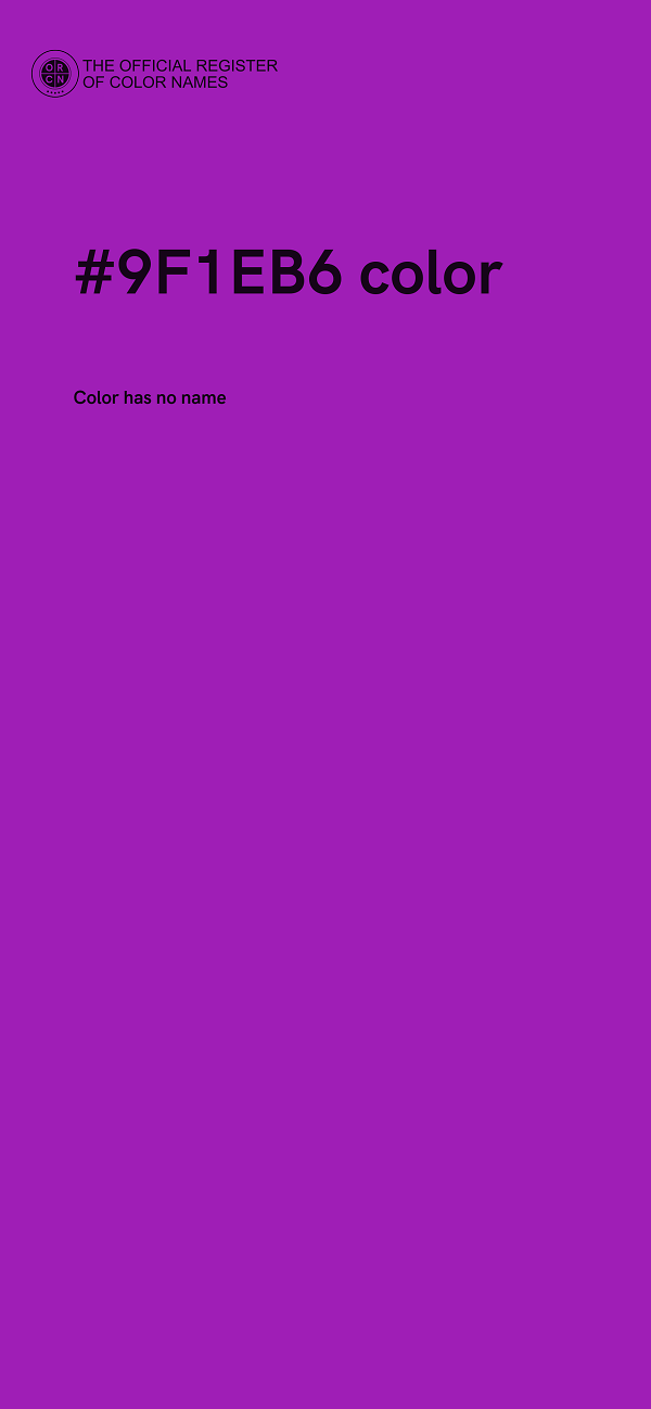 #9F1EB6 color image