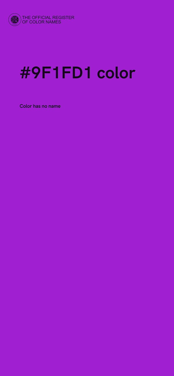 #9F1FD1 color image