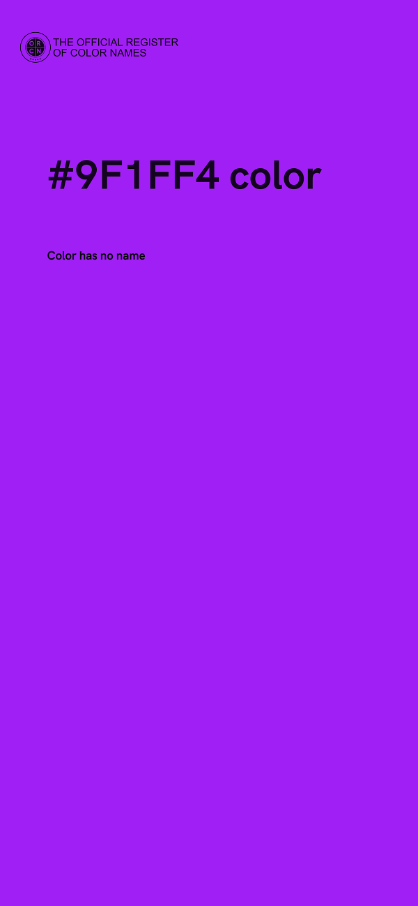 #9F1FF4 color image