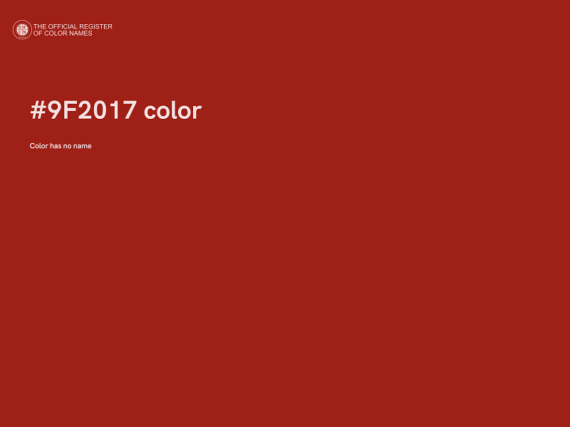 #9F2017 color image