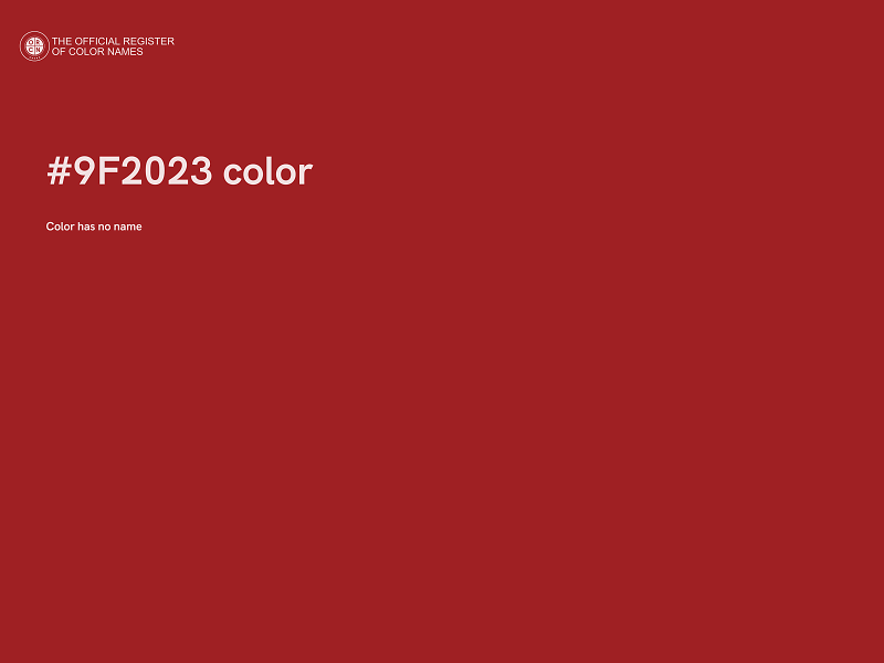 #9F2023 color image