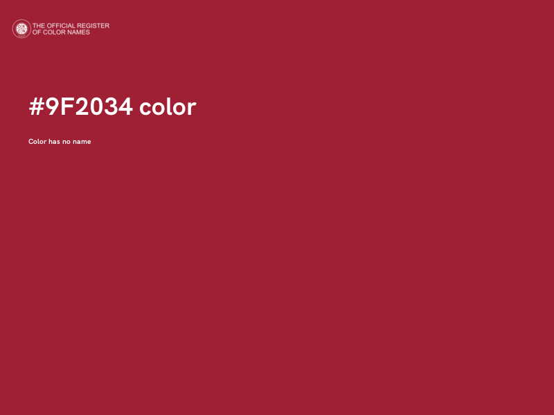 #9F2034 color image