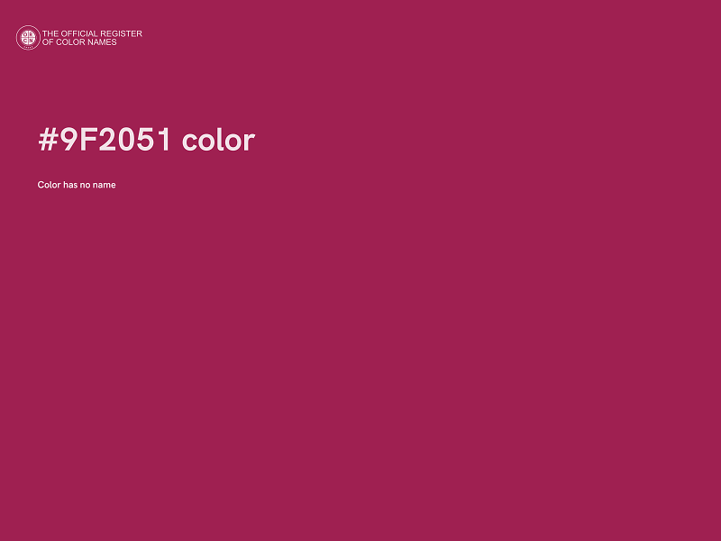 #9F2051 color image