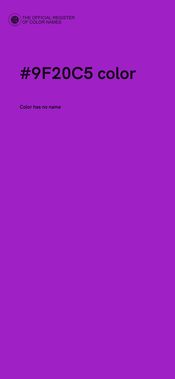 #9F20C5 color image