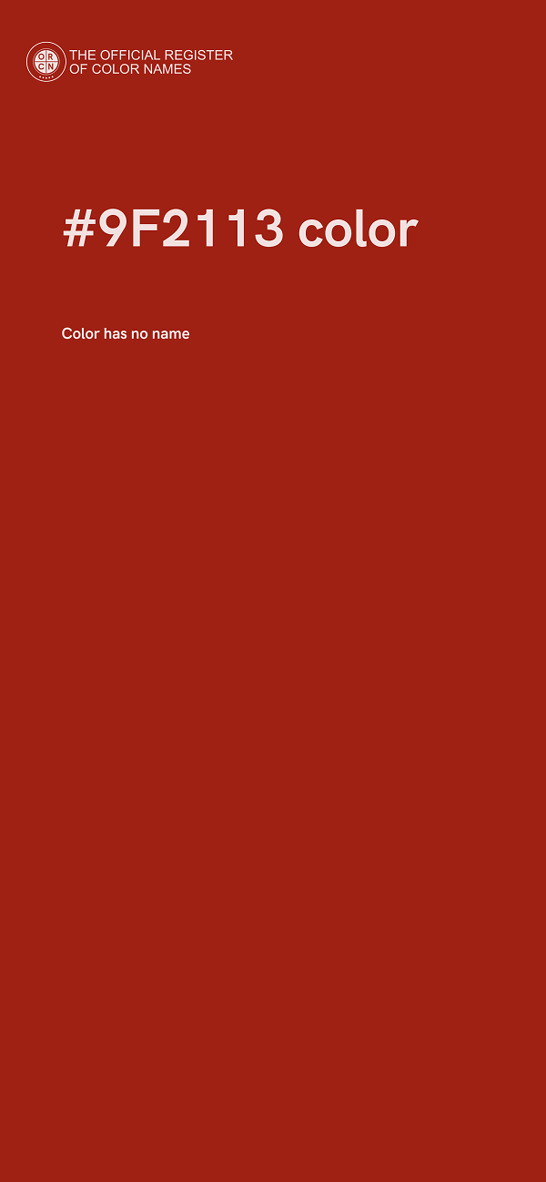 #9F2113 color image