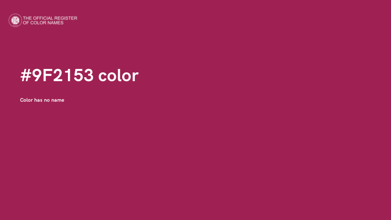 #9F2153 color image