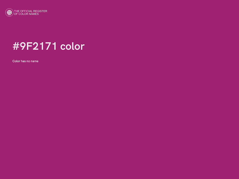 #9F2171 color image