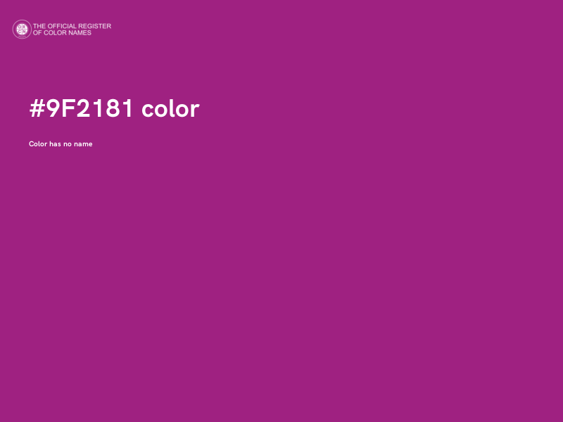#9F2181 color image