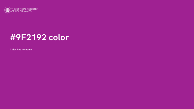 #9F2192 color image