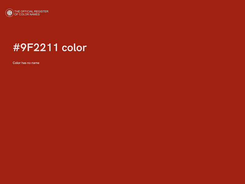 #9F2211 color image