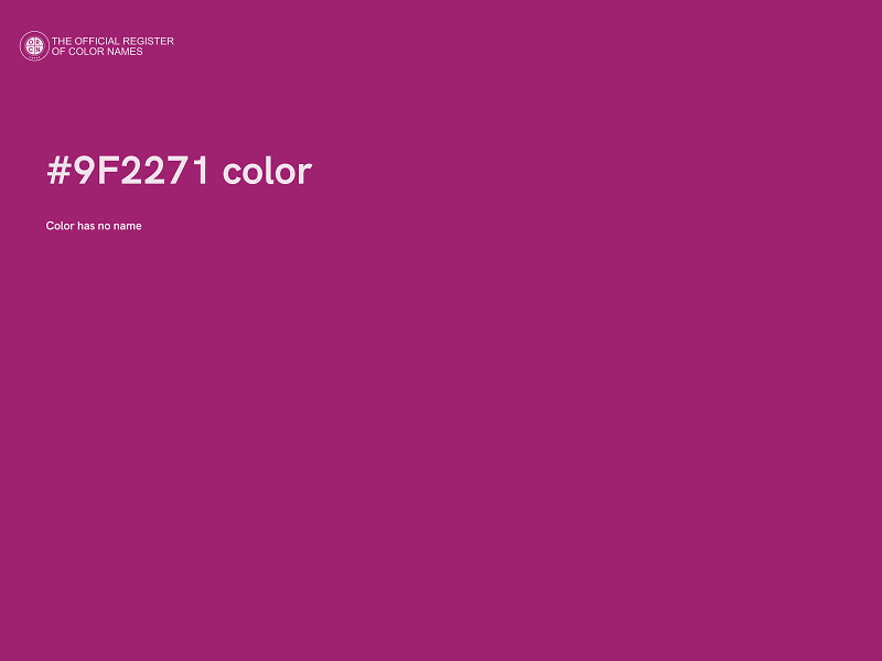 #9F2271 color image